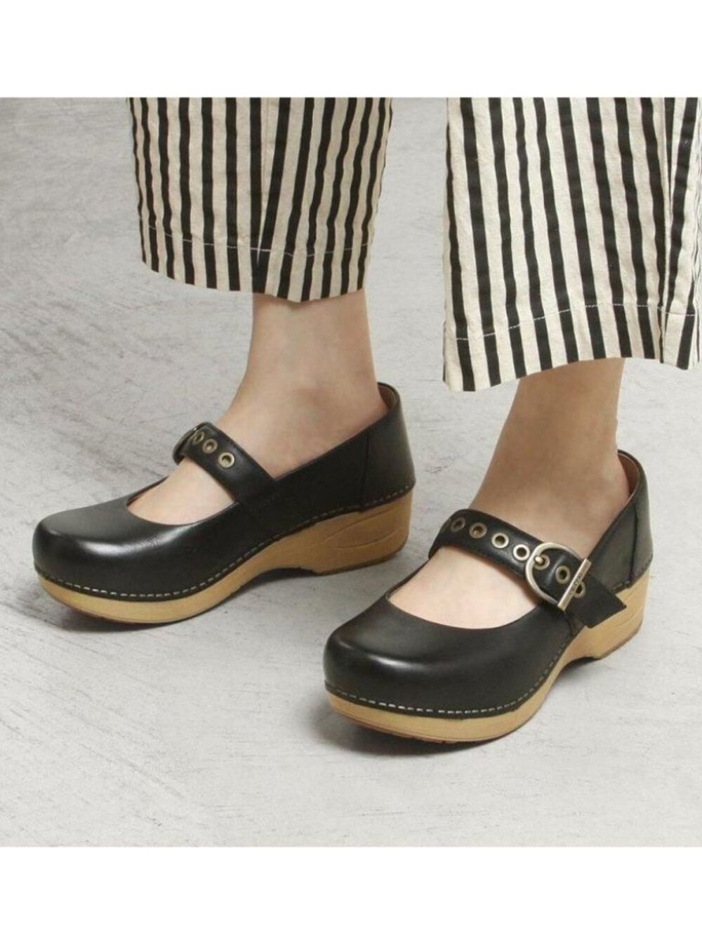 DANSKO Women's XP 2.0 Mary Jane CLOGS Size 39 8.5 9 Black Leather Comfort EUC